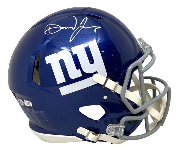 Daniel Jones NY Giants Signed Full Size Auth. Speed Helmet BAS W25613