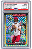 2024 Topps Chrome X-Fractor #201 Jayden Daniels Rookie Card PSA Gem MT 10