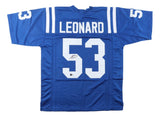 Darius Leonard Indianapolis Signed Blue Football Jersey BAS