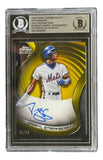 Darryl Strawberry Signed 2022 Topps Chrome Black #CBADST Mets Trading Card LE 21/50 BAS