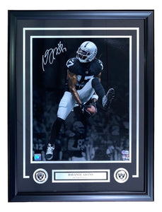 Davante Adams Signed Framed 16x20 Las Vegas Raiders Black Jersey Photo BAS ITP Sports Integrity