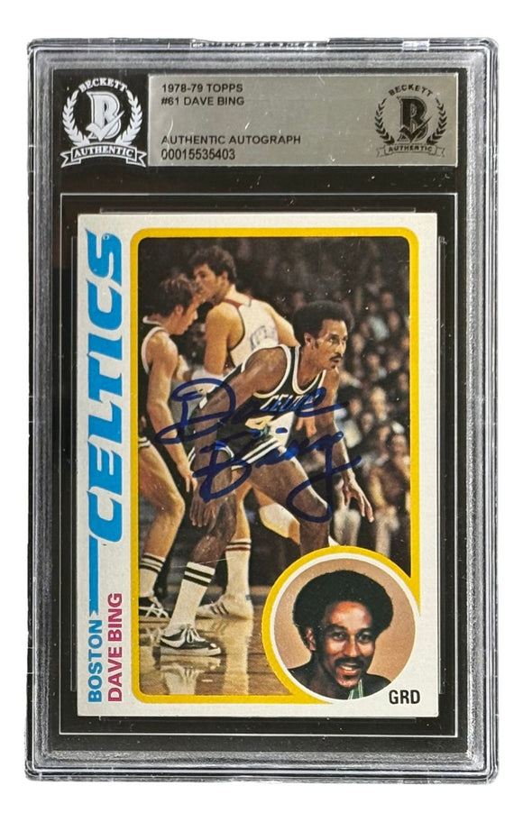 Dave Bing Signed 1978/79 Topps #61 Boston Celtics Trading Card BAS