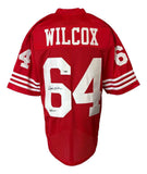 Dave Wilcox San Francisco Signed Red Football Jersey HOF 2000 Sports Integrity
