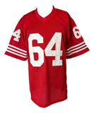 Dave Wilcox San Francisco Signed Red Football Jersey HOF 2000 Sports Integrity