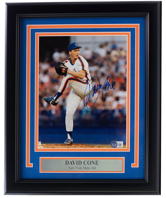 David Cone New York Mets Signed Framed 8x10 Baseball Photo BAS Sports Integrity