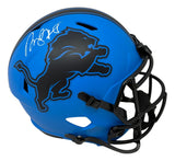 David Montgomery Signed Detroit Lions FS Rave Replica Speed Helmet Fanatics