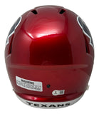 David Montgomery Signed Houston Texans Full Size Red Replica Speed Helmet BAS