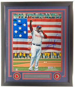 David Ortiz Signed Framed 16x20 Boston Red Sox This Is Our City Photo BAS