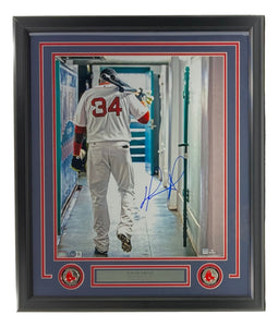 David Ortiz Signed Framed 16x20 Boston Red Sox Farewell Papi Photo BAS
