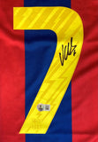 David Villa Signed Barcelona Nike Soccer Jersey BAS