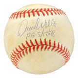 David Wells Yankees Signed American League Baseball PG 5/17/98 Insc BAS BH079912