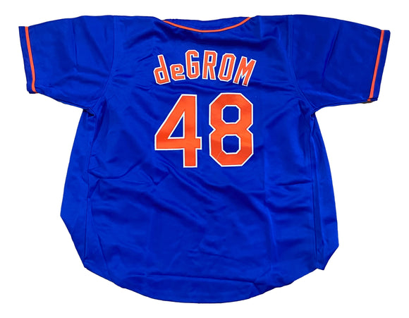 Jacob deGrom Custom White Pro-Style Baseball Jersey Sports Integrity