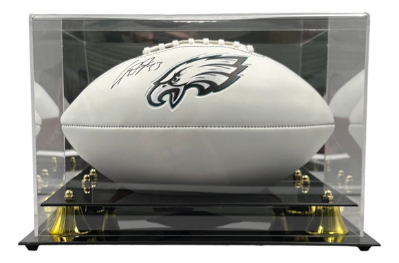 Cooper Dejean Signed Philadelphia Eagles Logo Football Fanatics w/ Case
