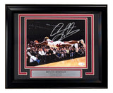 Dennis Rodman Signed Framed 8x10 Chicago Bulls Dive Photo JSA QR