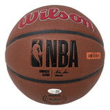Dennis Rodman Signed Chicago Bulls NBA Wilson Logo Basketball JSA QR
