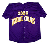 Derek Curiel LSU Signed Purple Baseball Jersey BAS