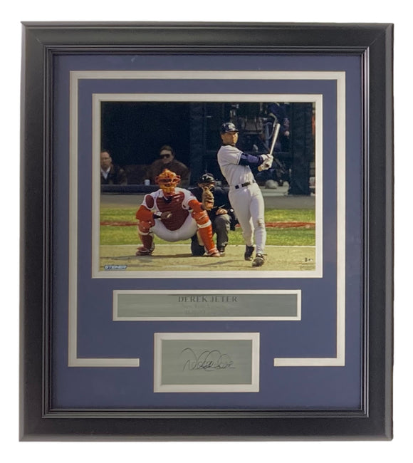 Derek Jeter Framed 8x10 Yankees vs Red Sox Photo w/ Laser Engraved Signature Sports Integrity