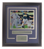 Derek Jeter Framed 8x10 Yankees The Flip Photo w/Laser Engraved Signature Sports Integrity