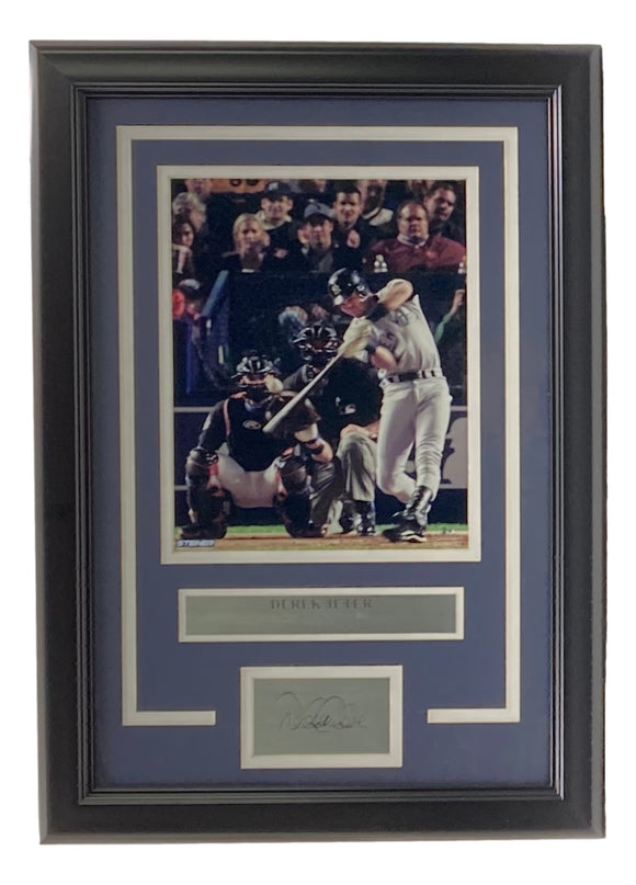 Derek Jeter Framed 8x10 Yankees Mr November Photo w/Laser Engraved Signature Sports Integrity