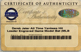 Derek Jeter Signed Louisville Slugger New York Yankees Hit Record Bat Steiner
