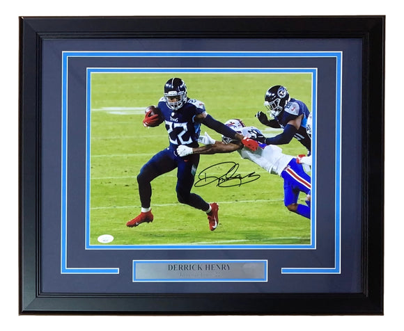 Derrick Henry Signed Framed 11x14 Tennessee Titans Photo JSA Sports Integrity