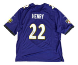 Derrick Henry Signed Baltimore Ravens Nike Game Replica Jersey BAS