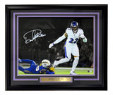 Derrick Henry Signed Framed 16x20 Baltimore Ravens White Jersey Photo BAS
