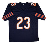 Devin Hester Chicago Signed Navy Stat Football Jersey JSA Hologram