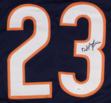 Devin Hester Chicago Signed Navy Stat Football Jersey JSA Hologram