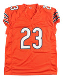 Devin Hester Chicago Signed Orange Pro-Cut Football Jersey JSA QR Hologram