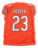 Devin Hester Chicago Signed Orange Pro-Cut Football Jersey JSA QR Hologram
