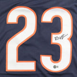 Devin Hester Chicago Signed Navy Blue Pro-Cut Football Jersey BAS