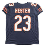 Devin Hester Chicago Signed Navy Blue Pro-Cut Football Jersey BAS
