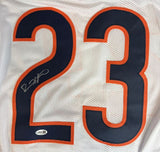 Devin Hester Chicago Signed White Pro-Cut Football Jersey JSA QR Hologram