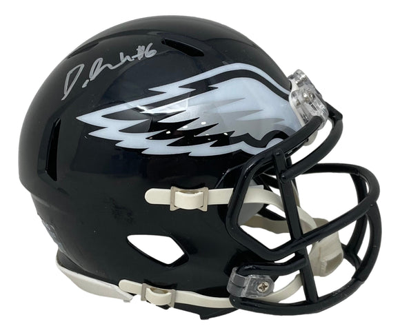 Devonta Smith Signed Philadelphia Eagles Alternate Mini Speed Helmet Fanatics Sports Integrity