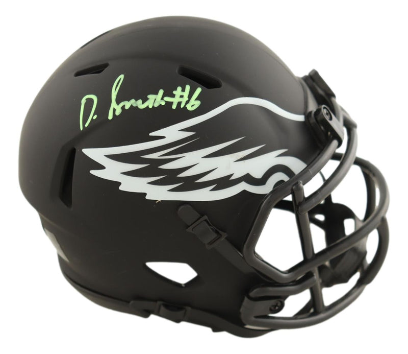 Devonta Smith Signed Philadelphia Eagles Eclipse Mini Speed Helmet BAS
