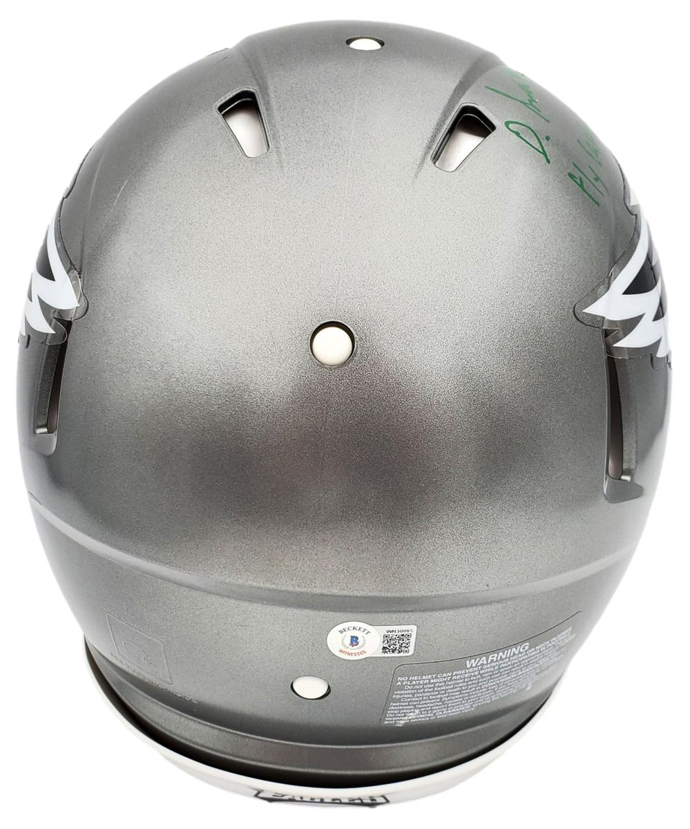 DeVonta Smith Signed Eagles FS Flash Authentic Speed Helmet Fly Eagle ...