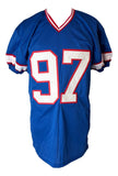 Dexter Lawrence New York Signed Throwback Blue Pro-Cut Football Jersey BAS