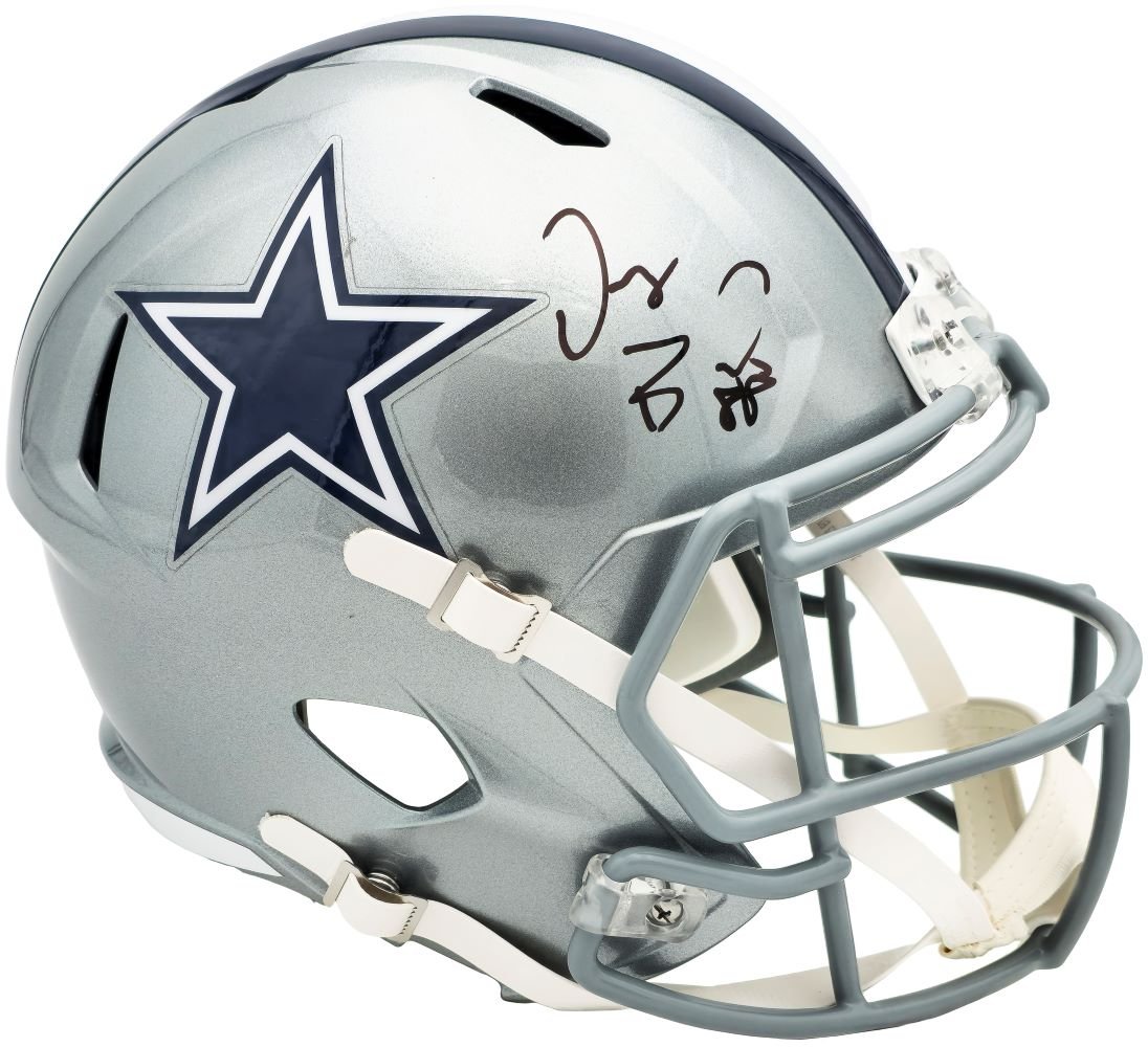 cow football helmet Dez Bryant Signed Dallas Cowboys Full Size Speed Replica Helmet BAS