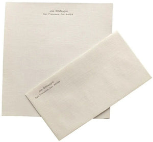 Joe DiMaggio New York Yankees ized Paper and Envelope
