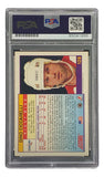 A Dino Ciccarelli Signed 1991 Score #128 Capitals Hockey Card by Sports Integrity is displayed in a PSA/DNA case (cert. 85041886), showing the card back, photo, stats, biography, PSA label, and QR code.