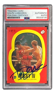Dolph Lundgren Signed Ivan Drago 1985 Topps #3 Sticker Card PSA/DNA Sports Integrity