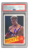 Dolph Lundgren Signed Rocky IV Ivan Drago Trading RP Card PSA/DNA Gem MT 10 Sports Integrity