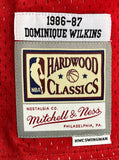 Dominique Wilkins Signed Atlanta Hawks M&N 1986-87 HWC Swingman Jersey JSA Sports Integrity
