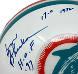 Don Shula Signed Dolphins FS Authentic Helmet HOF 97 17-0 1972 JSA Hologram
