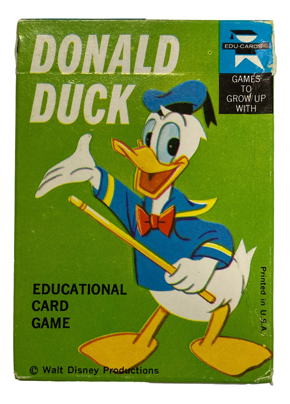 Walt Disney's Donald The Duck Vintage Edu-Cards Educational Playing Card Game