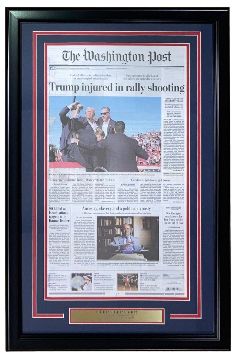 Donald Trump Framed Washington Post Assassination Attempt Newspaper ...