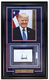 President Donald Trump USA Signed Framed Large Cut w/ 11x14 Photo PSA/DNA - Sports Integrity