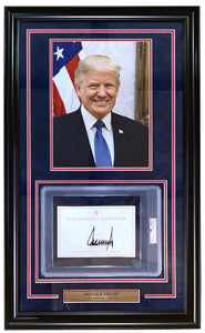 President Donald Trump Signed Framed Book Insert w/ 11x14 Photo PSA/DNA