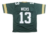 Dontayvion Wicks Green Bay Signed Green Football Jersey JSA QR Hologram